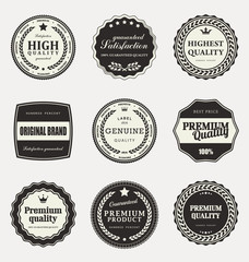 Collection of Premium Quality  Labels with retro vintage styled design