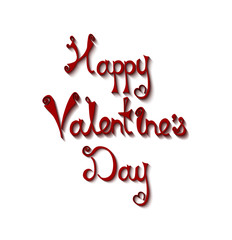 Text greetings on Valentine's Day. vector love background
