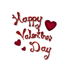 Text greetings on Valentine's Day. vector love background
