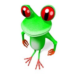 3D frog - top view