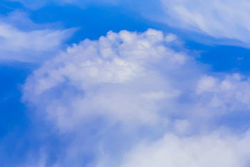 View on sky over clouds