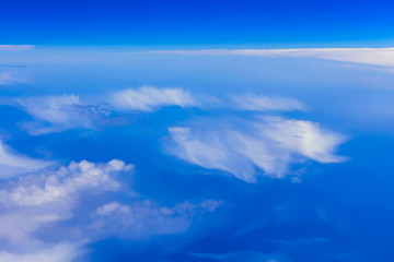 View on sky above clouds