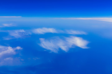 Obraz na płótnie Canvas View on sky above clouds
