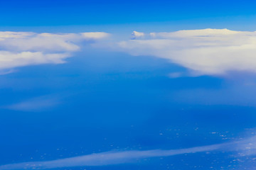 View on sky above clouds