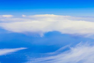 Fototapeta premium View on sky above clouds