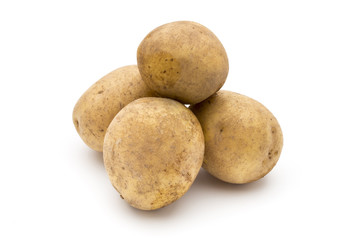 Fototapeta premium Potato isolated on white background close up.