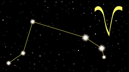 Obraz na płótnie Canvas Aries constellation