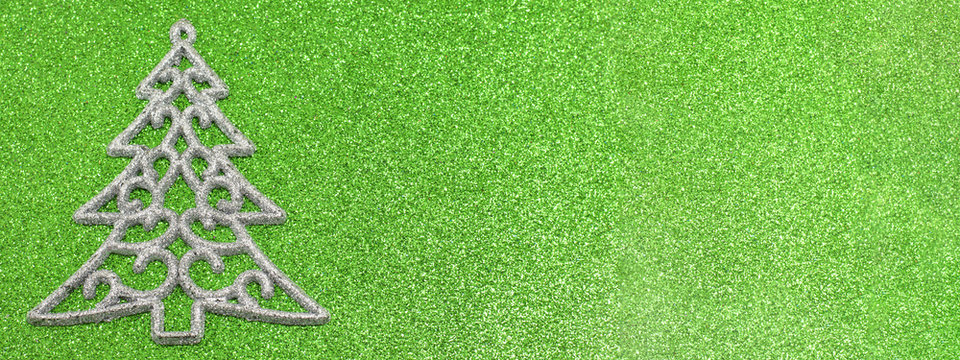 Christmas tree decoration banner in 8 x 3 resolution