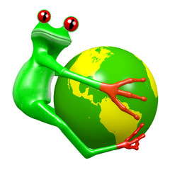 3D frog - Earth/environment concept