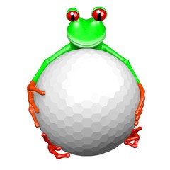 3D frog - golf ball