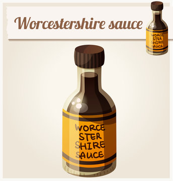 Worcestershire Sauce. Detailed Vector Icon