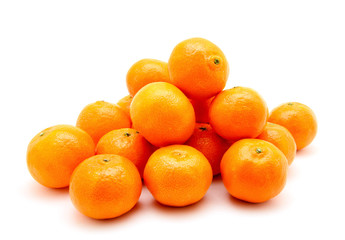 tangerine or mandarin fruit isolated on white background