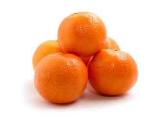 tangerine or mandarin fruit isolated on white background