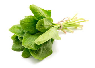 Spinach on a white background