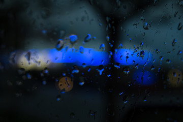 Raindrops and the lights