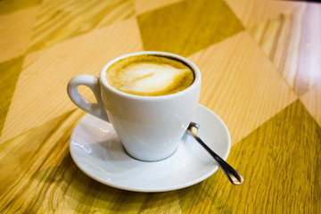 Cappuccino with a pattern on the Skin