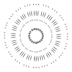 Fototapeta premium Set of vintage hand drawn sunbursts. Collection of retro sun burst shapes. Vintage logo, labels, badges. Sun ray frames, stars. 