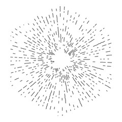 Obraz premium Vector vintage bursting rays for your design. Great for retro style projects illustration.