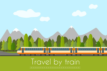 Train on railway 