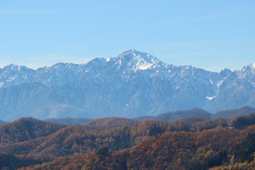 初雪の白馬五竜岳