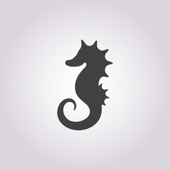 seahorse icon on white background - 97614286