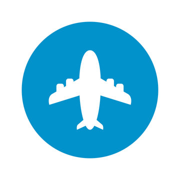 plane icon on white background