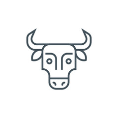 Meat, cow, bull, dairy food icon