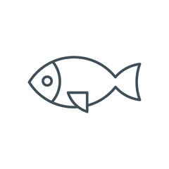 Sea food, fish icon