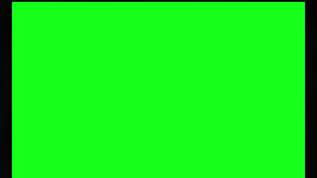 Phone Zooming-Out with Green Screen Isolated On White Background