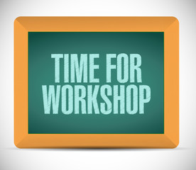 Time for workshop board sign concept