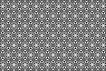 Орнамент с чёрно-белыми геометрическими элементами. 1.18

