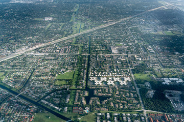 Aerial view of cityscape, Miami, Florida, USA