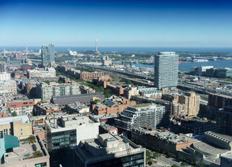 Fototapeta na wymiar Elevated view of cityscape during day, Toronto, Ontario, Canada
