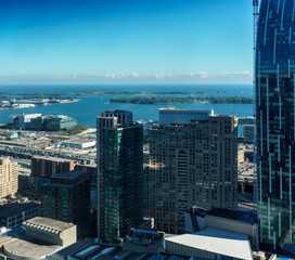 Skyscraper in city against sky, Toronto, Ontario, Canada