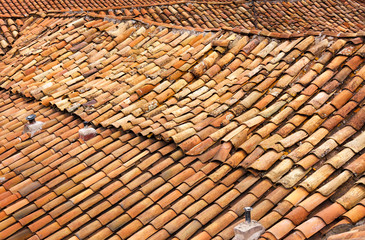 Close-up of roof, Cusco, Peru