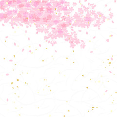 桜　和紙風テクスチャ