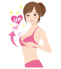 バストアップ　美容　女性
