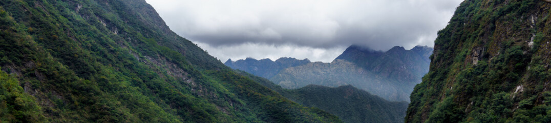 Obraz na płótnie Canvas Panoramic view of mountain range, Cusco, Peru