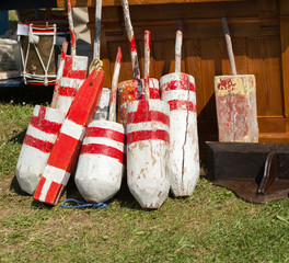 Lobster buoys for sale at flea market