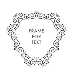 Refined round frame with space for text in trendy outline style, isolated on white