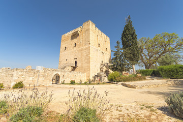 Fototapeta premium Medieval Limassol Castle fisheye view. Cyprus. 