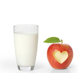 apple on a white background..