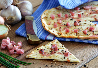 Alsace - Flammenkuchen / Franz&ouml;sische Spezialit&auml;t