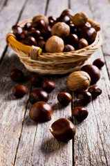 Ripe brown nuts