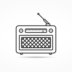 Retro Radio Line Icon