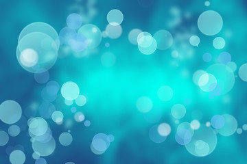 Abstract blue bokeh circles background