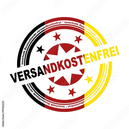 Aufdruck Versandkostenfrei Innerhalb Deutschland Deutschlandflagge
