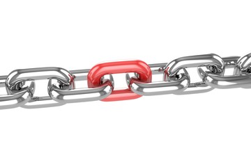 Obraz premium render stainless steel chain