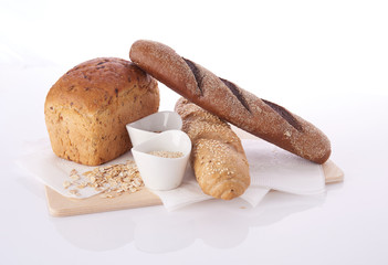 Different bread. Food background.