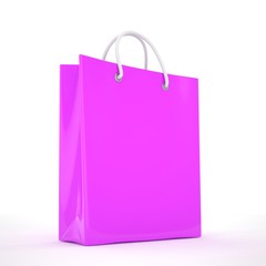 Paper Shopping Bag isolated on white background